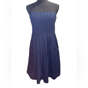 Elegant Blue GAP crochet Strapless Dress